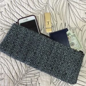 Banana Republic Tweed Classic Frame Clutch